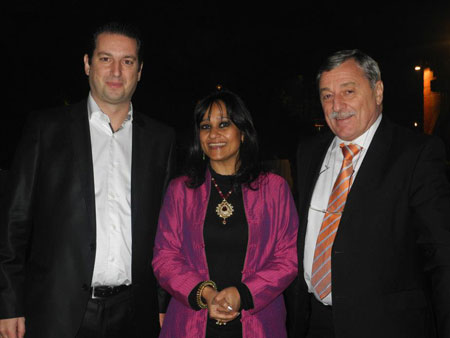 With Karl Thybergin of Modulyss and Jos De Clercq-Embassy of Belgium