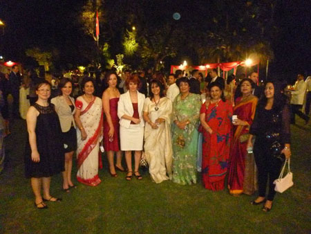 With the Turkish Women Business Delegation along with the Indian Business Women Delegation at the Turkish Ambassador's Residence