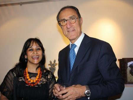 With H.E. Giacomo Sanfelice di Monteforte, Ambassador of Italy.