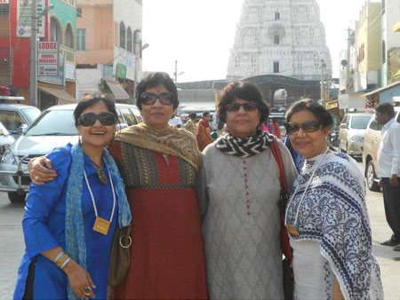 Infront of the Padmavati Temple with Neena, Kiran Gera and Kiran Sharma.