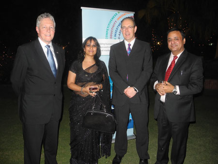 With the British High Commissioner -Mr. James Bevan, First and Deputy Minister of Northern Ireland- Mr. Peter D. Robinson and Mr. Vincent Parker