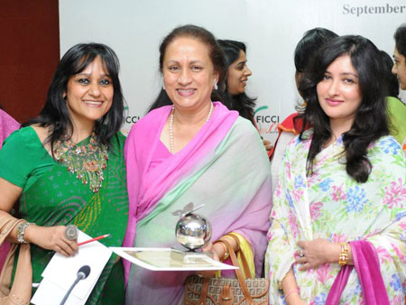 With H.H. Kumkum Singh of Nabha and Princess Divya Kumari of Jubbal